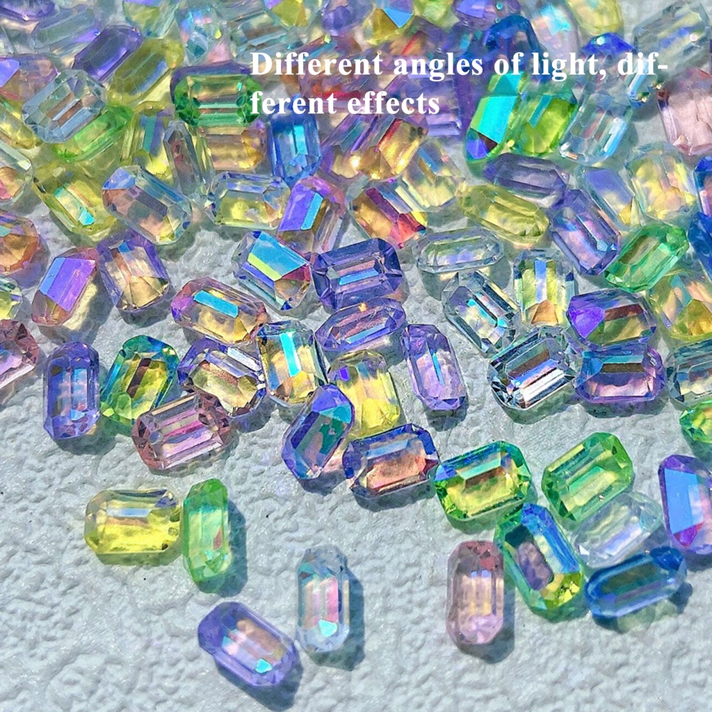 Bộ 100 Phụ Kiện Đá 3D Trang Trí Móng Tay Sau Lưng