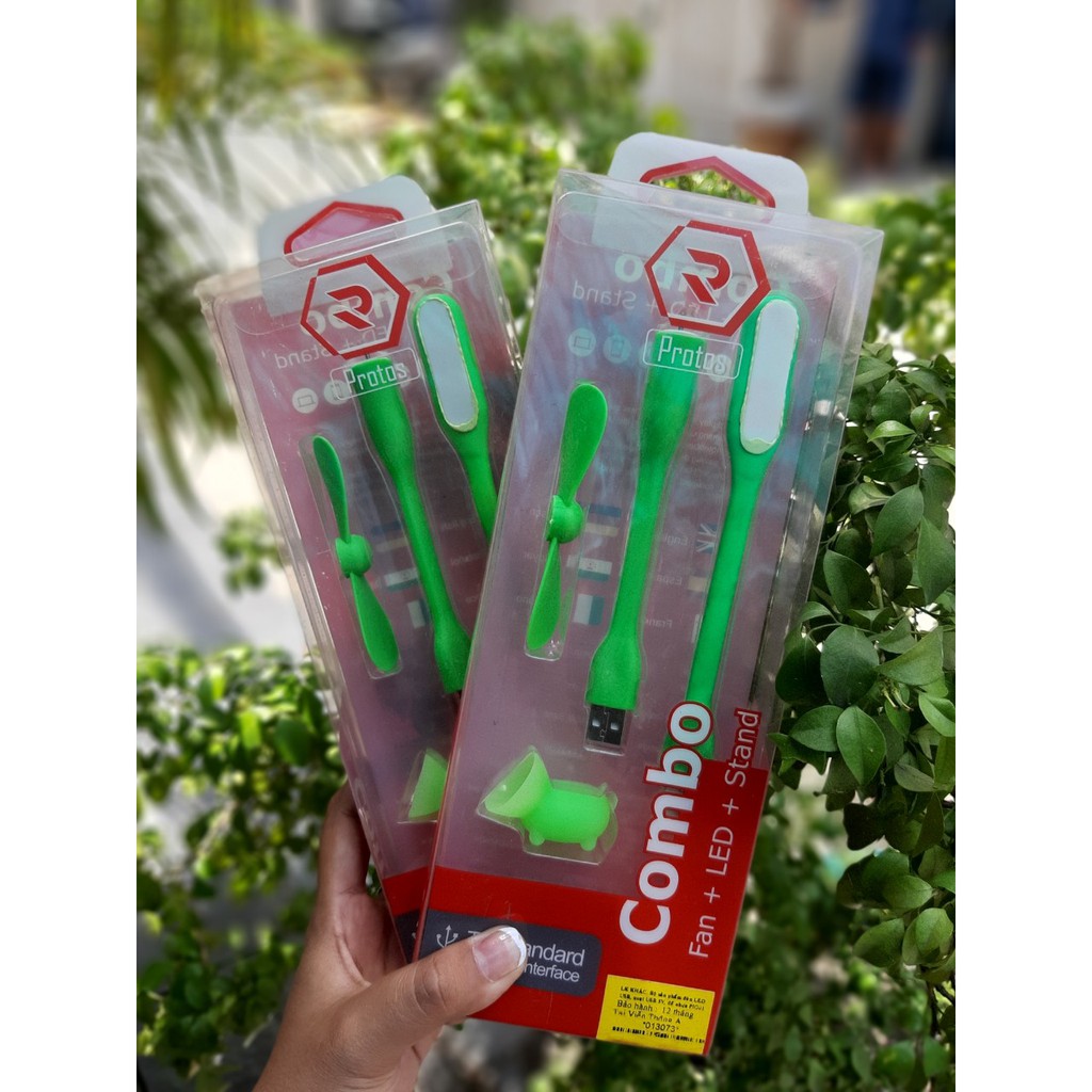 Combo quạt + đèn + chong chóng + giá đỡ điện thoại | BigBuy360 - bigbuy360.vn