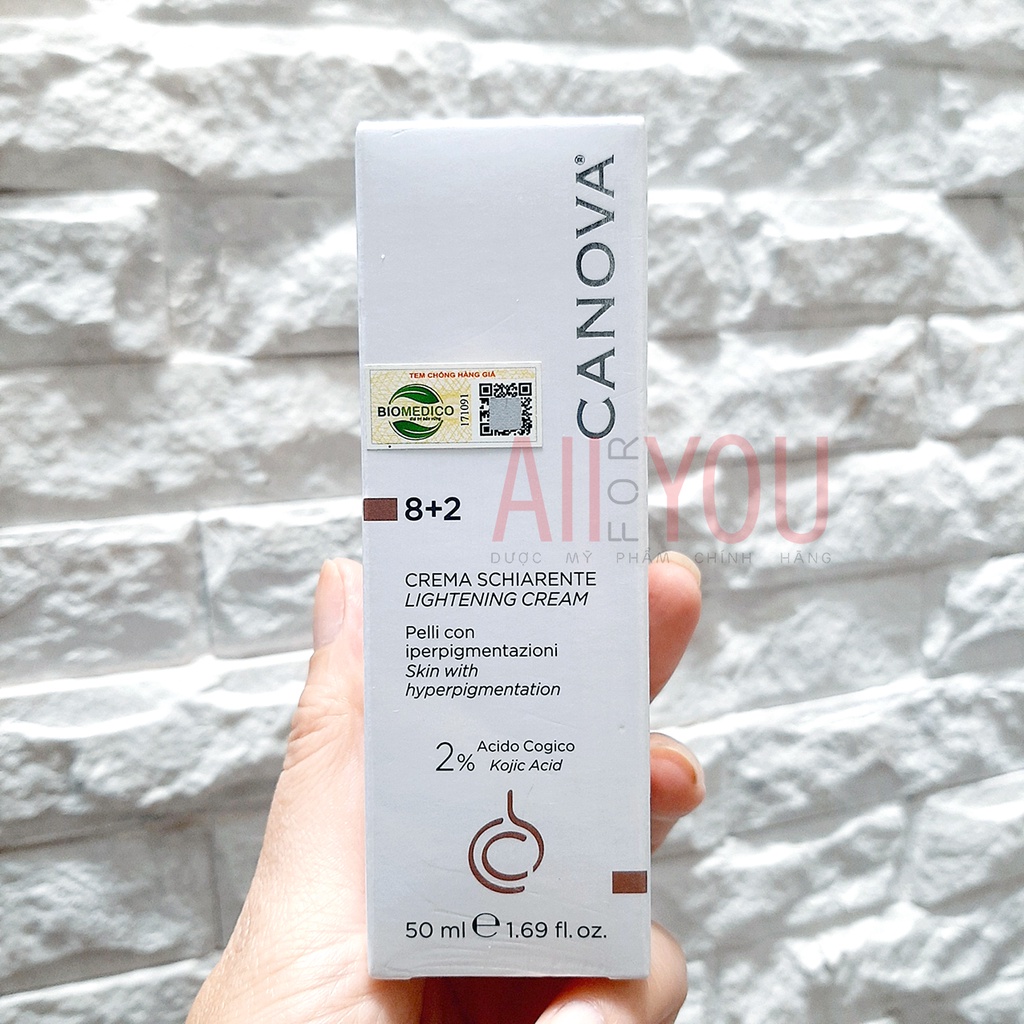 CANOVA 8+2 - Lightening Cream 50mL - Kem Làm Mờ Nám, Sáng Da Ngày/Đêm.