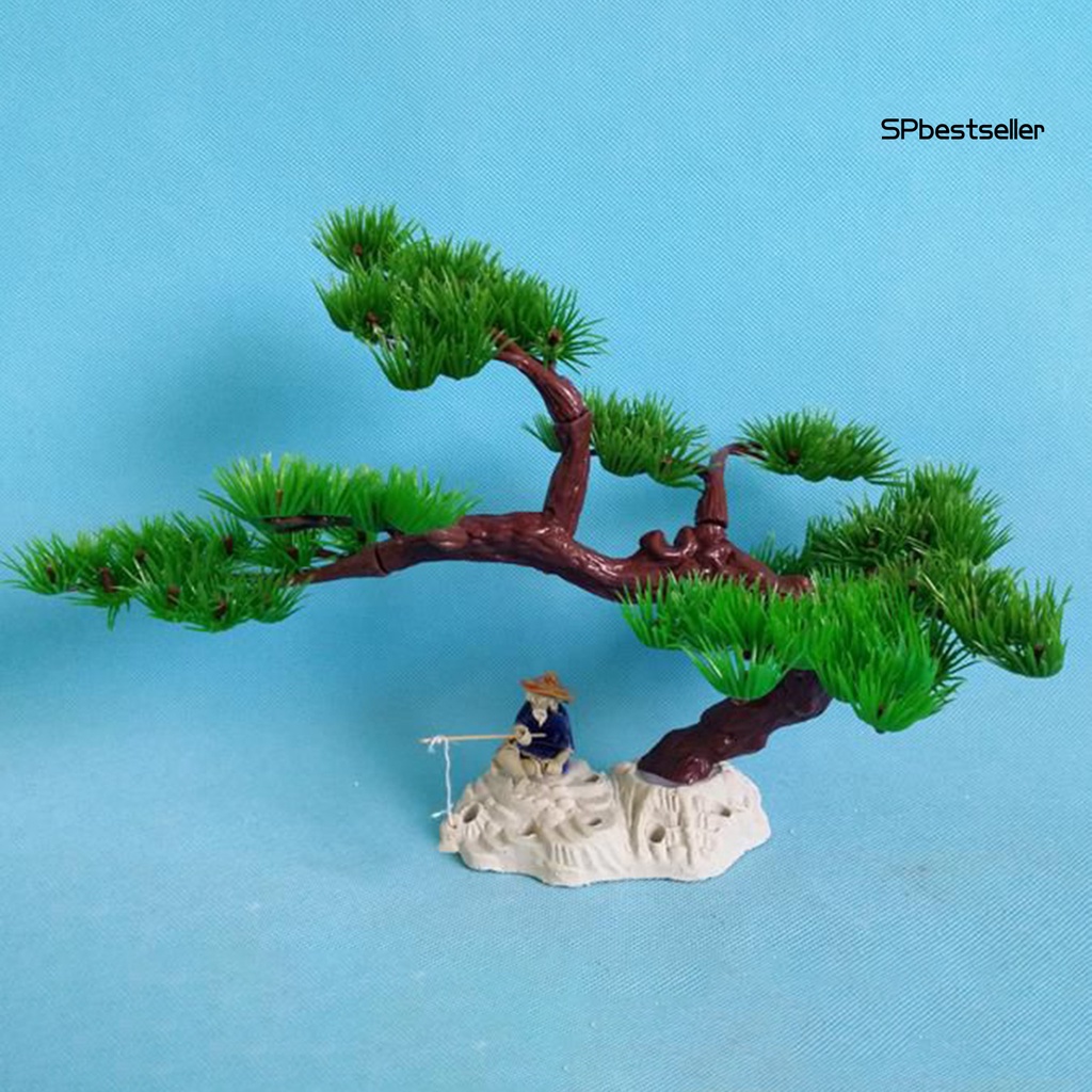 Chậu Cây Bonsai Nhân Tạo Bằng Nhựa Trang Trí Bể Cá