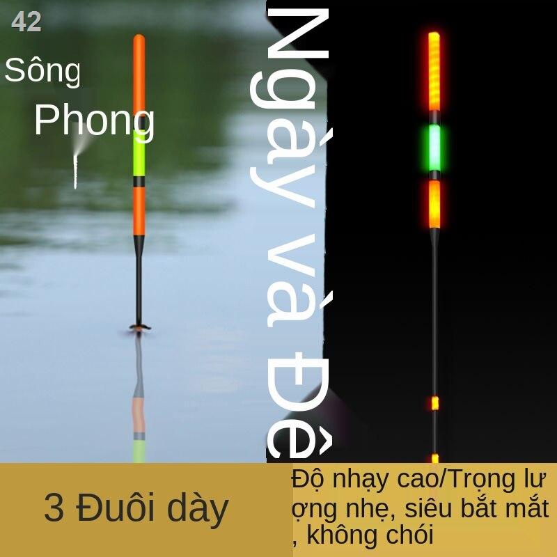 2021✵◆Chuanze ngày và đêm hai mục đích đậm bắt mắt Phao dạ quang siêu sáng dưới nước không bóng điện tử câu cá nổi chép
