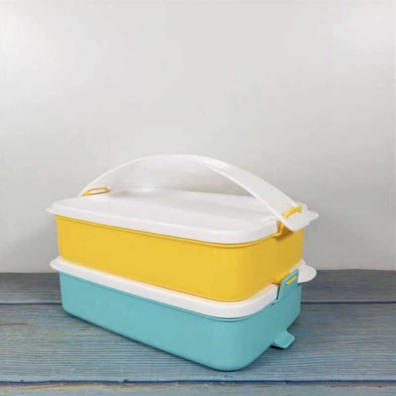 Hộp cơm Tupperware xanh vàng