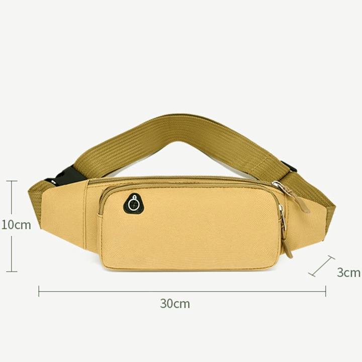 Túi đeo bụng thể thao nam, nữ vải bố chống thấm nước cao cấp, tiện dụng size 30cm tui-08