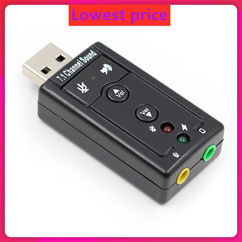 7.1 External USB Sound Card USB To Jack 3.5mm Headphone Digital Audio Adapter