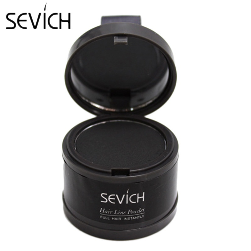 Sevich 2 Pcs Magic Natural Hair Cover Up Powder Hairs Root Line Conceal Pang Shadow 7 Colors Medium Brown & Black