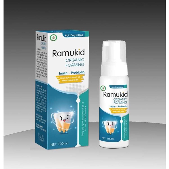 Bọt vệ sinh răng miệng Ramukid  cho bé
