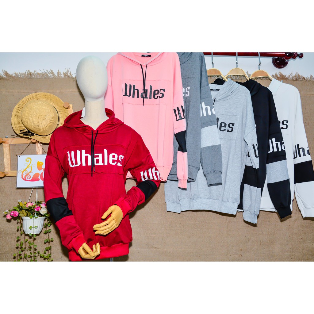 Áo khoác nỉ Hoodie &quot;Whales&quot; for Girl Cực chất