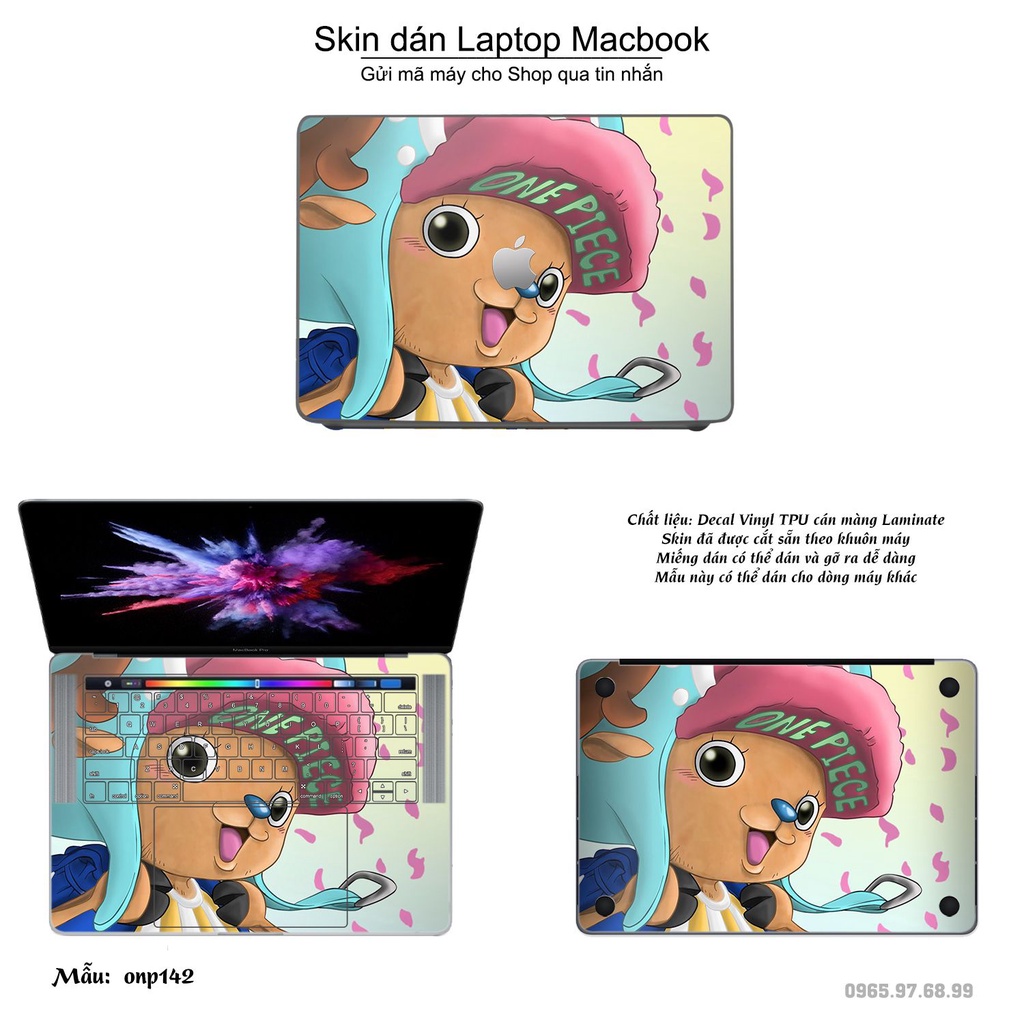 Skin dán Macbook mẫu One Piece (đã cắt sẵn, inbox mã máy cho shop)