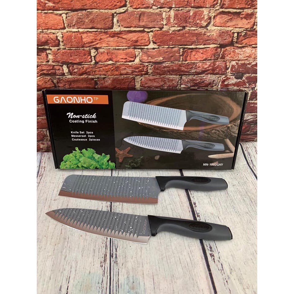Bộ 2 dao GGOMI Hàn Quốc MK555 sắc bén, set 2 dao đa năng dành cho nhà bếp