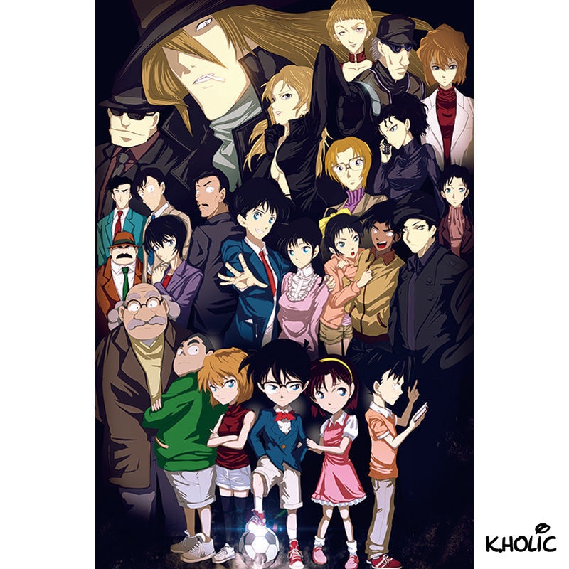Thám tử lừng danh conan xếp hình bằng gỗ, 300/520/1000 miếng xếp hình anime, đồ chơi phát triển
