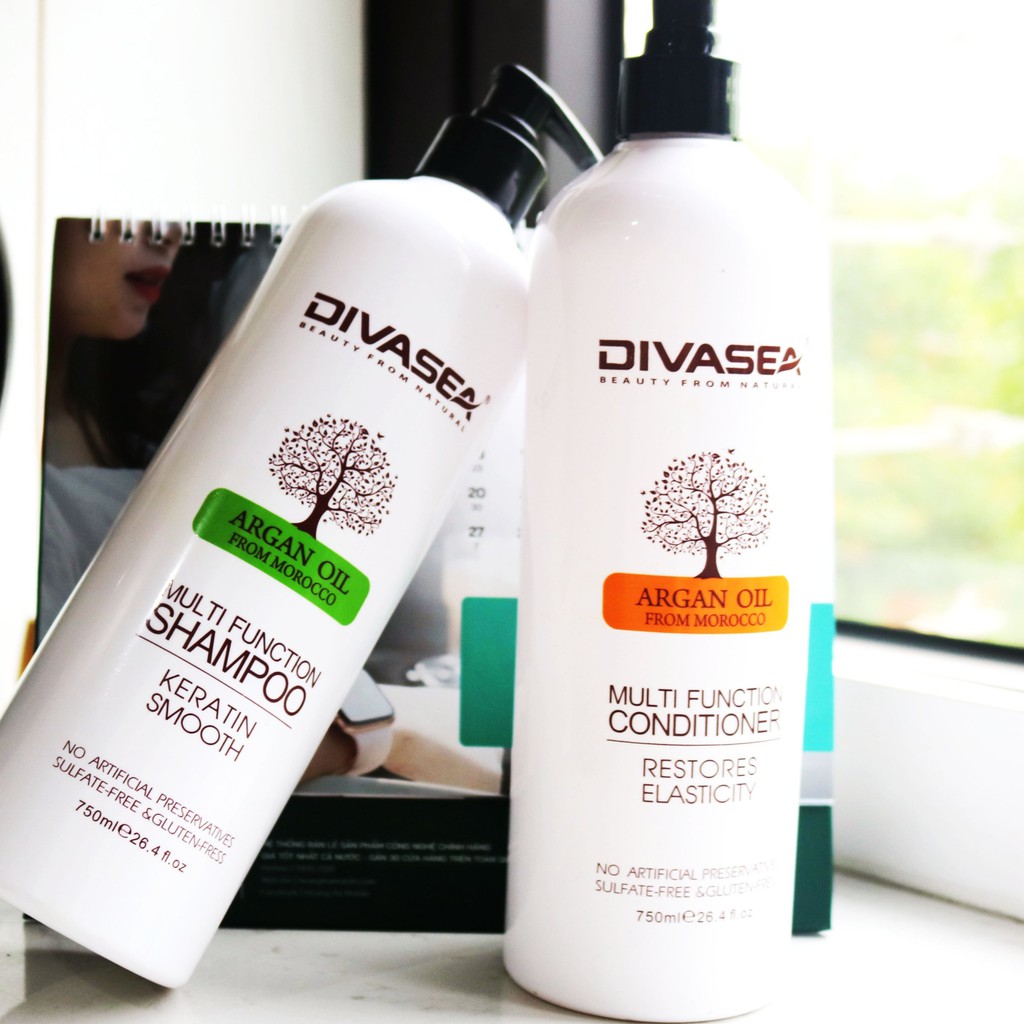 [MỚI] Dầu xả đa năng DIVASEA 750ml Multi Function ngăn gàu, chống gãy rụng với tinh dầu thiên nhiên nuôi dưỡng tóc