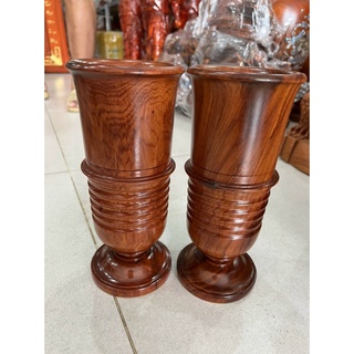 Ống Đựng Nhang gỗ hương nguyên khối cao 25cm