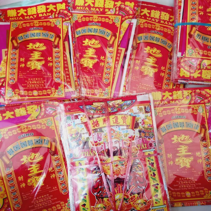 BỘ GIẤY CÚNG THẦN TÀI ÔNG ĐỊA ĐẸP