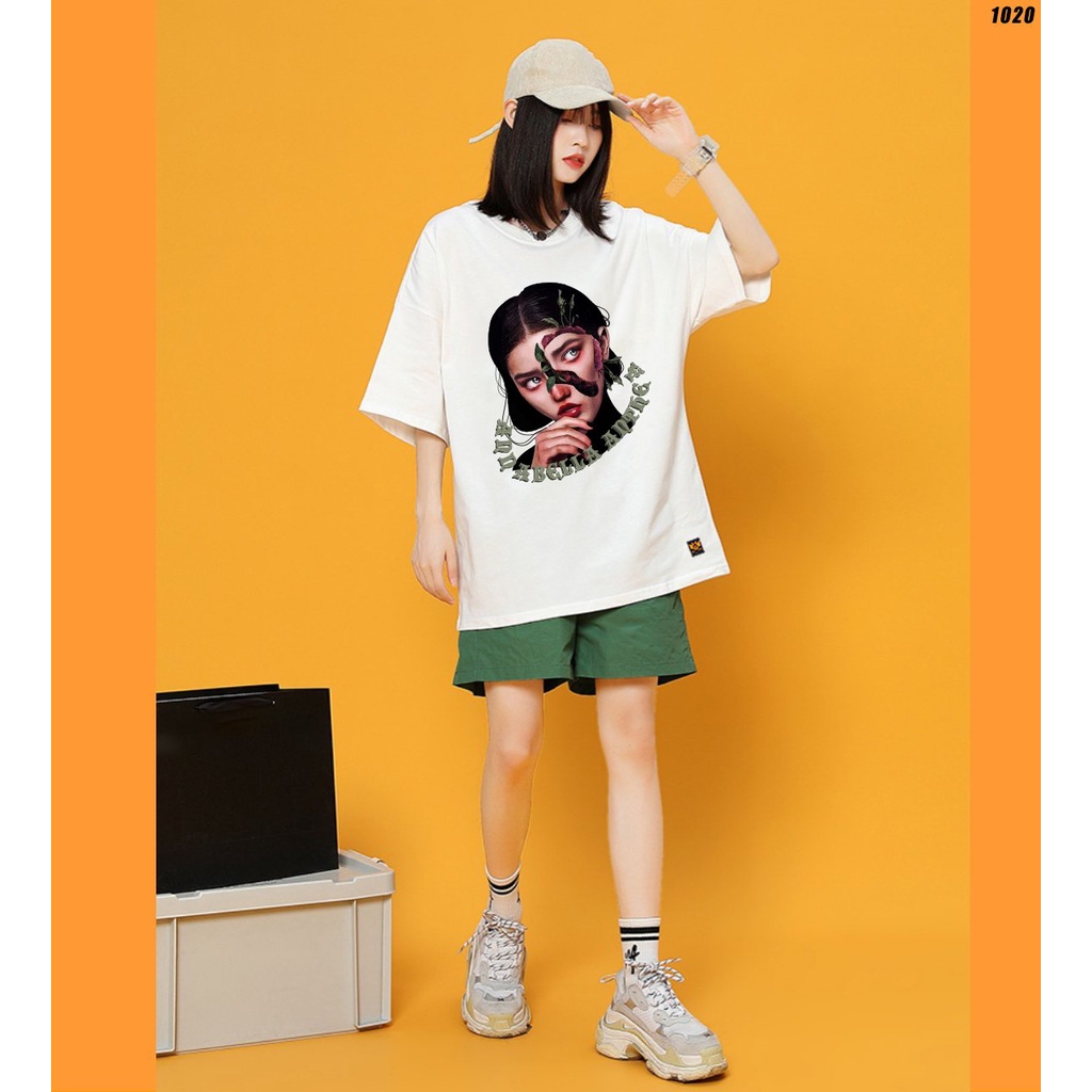 Áo phông nữ form rộng tay lỡ cotton 75 Cô gái 1020 HY KOREA