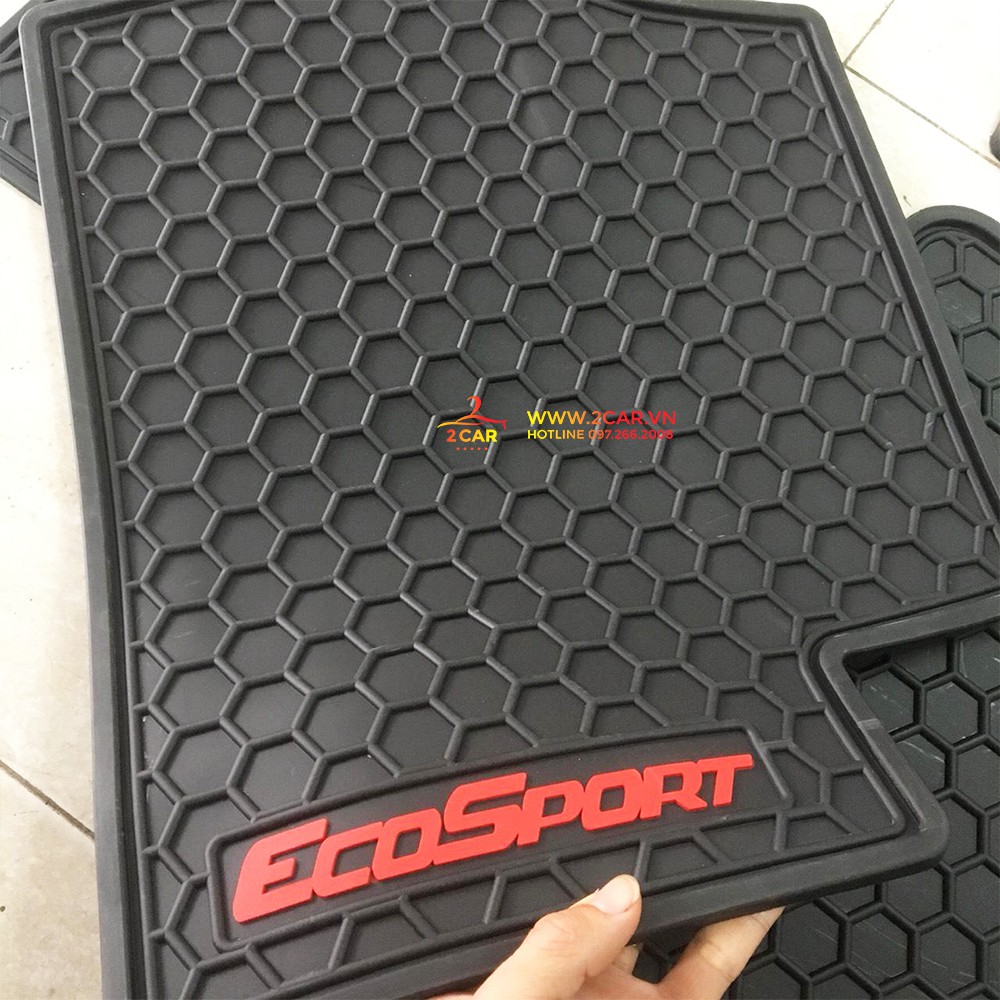 Thảm lót sàn cao su Ford EcoSport 2014- 2017- 2021, 2022 cao cấp loại đúc dày theo xe, không mùi