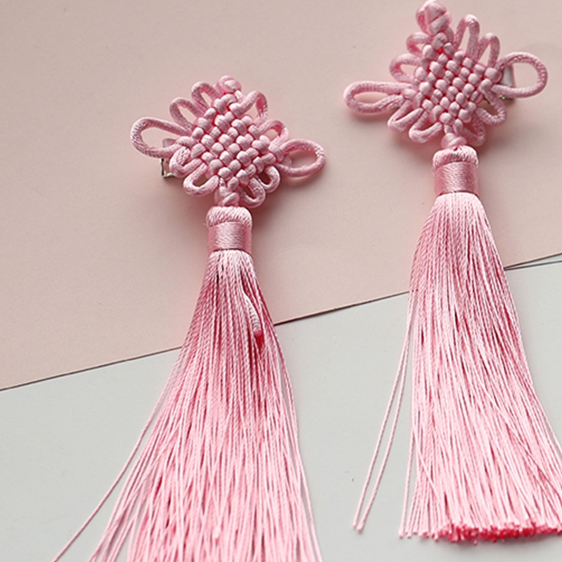 Trâm Cài Tóc Đính Bóng Lông Tua Rua Phong Cách Trung Hoa Mừng Năm Mới