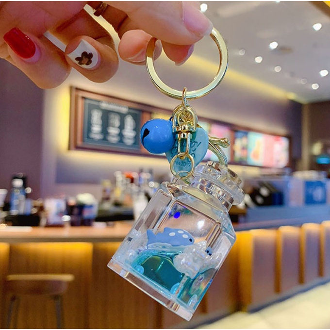 Móc Khóa Cao Cấp Hình Hủ Nước Trong Cute phụ kiện Túi Xách dễ thương -Minkey