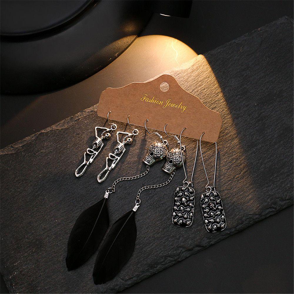 ROSE Set 3 Đôi Khuyên Tai Chủ Đề Halloween