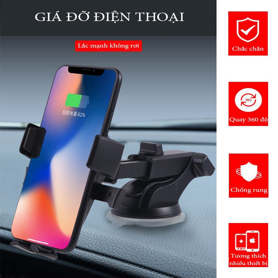 [XẢ KHO] Giá Đỡ Kẹp Điện Thoại Cao Cấp Trên Ô Tô - Kéo Dài, Thu Hẹp - Xoay 360 độ | BigBuy360 - bigbuy360.vn