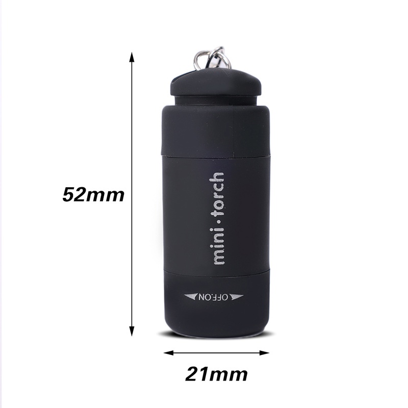 1 Móc Khóa Đèn LED Sạc USB Chống Nước Khẩn Cấp Tiện Dụng