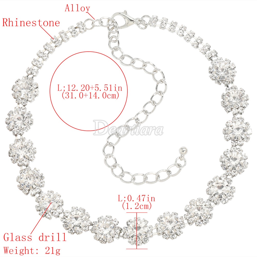 Vòng cổ Hình Hoa Đính Đá Thời Trang Cho Nữ