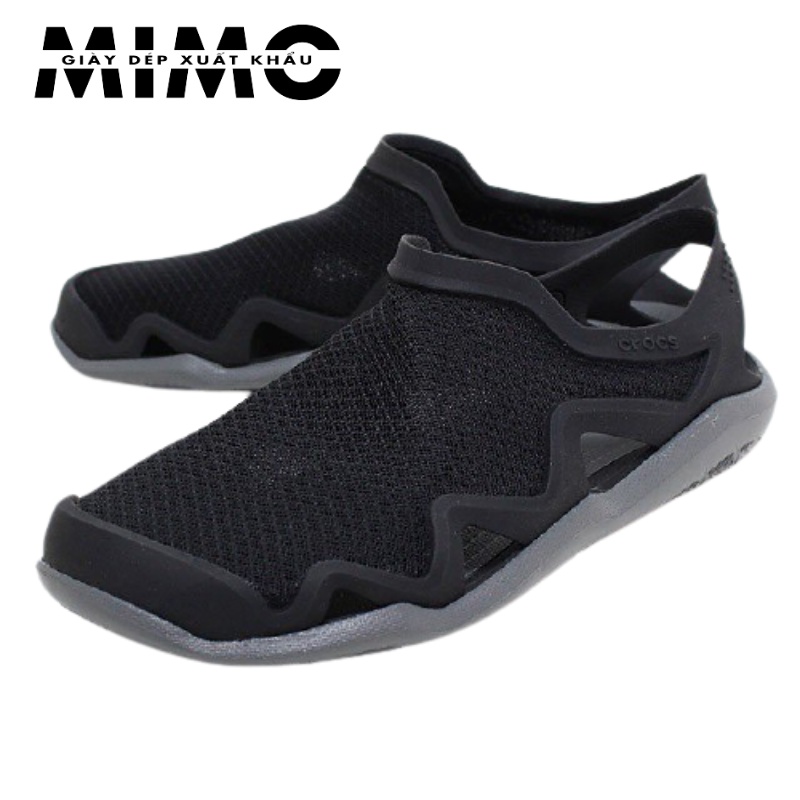 Sandal nam Swiftwater Mesh Wave, giày vải lười màu đen, giày đi bộ, thể dục êm mềm nhẹ, bền đẹp