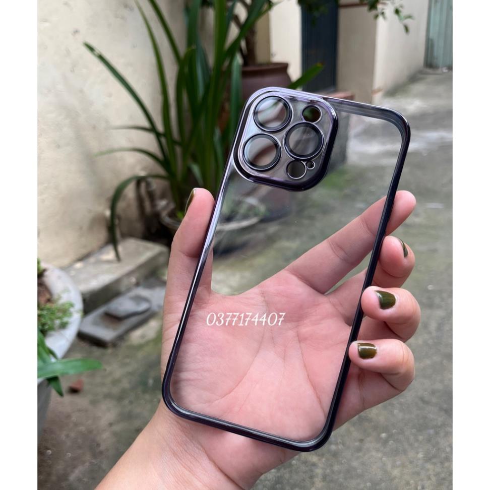 Ốp lưng Totu viền màu bảo vệ mắt camera cho iPhone 14, 14Pro, 14 Plus, 14 Pro Max lưng dẻo trong suốt siêu đẹp