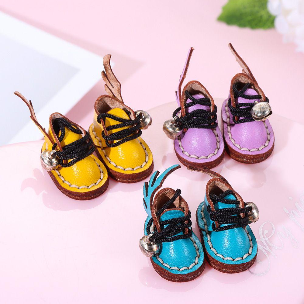 Giày Da Bò Thủ Công Dễ Thương Cho Búp Bê Tỉ Lệ 1 / 12