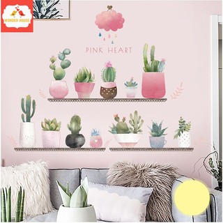 Decal dán tường 3D đẹp giá rẻ phòng ngủ phòng khách - trang trí cho bé gái bé trai có keo sẵn - phong cảnh hoa động vật
