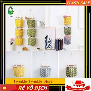 [SỈ=LẺ] - Túi Treo Tường Mini Họa Tiết Kẻ Sọc, Trang Trí Nhà Cửa, Chất Không Thấm Nước Đựng Đồ Tiện Dụng