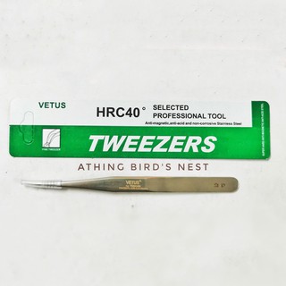 Nhíp Vetus ST12 nhọn đầu thẳng chuyên dụng nhặt lông yến, gắp mi, linh kiện điện tử