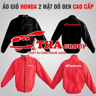Áo gió honda 2 mặt đỏ đen cao cấp