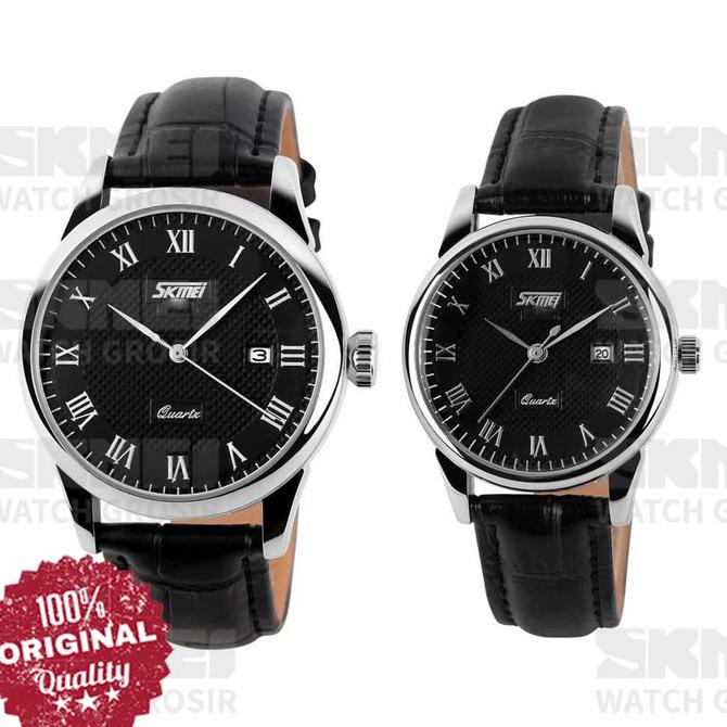 Lebay! Đồng Hồ Cặp Đôi Chống Nước Skmei 9058 Đen