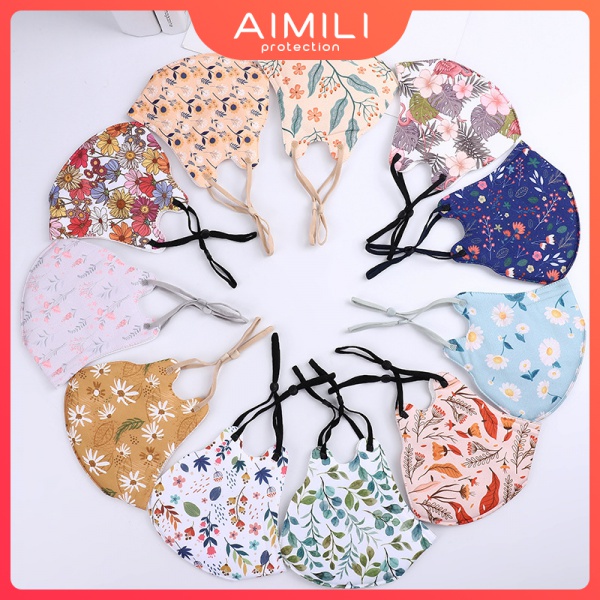 Khẩu Trang cotton Tinh Khiết 3 Lớp Chống Bụi Thoáng Khí Có Thể Tái Sử Dụng