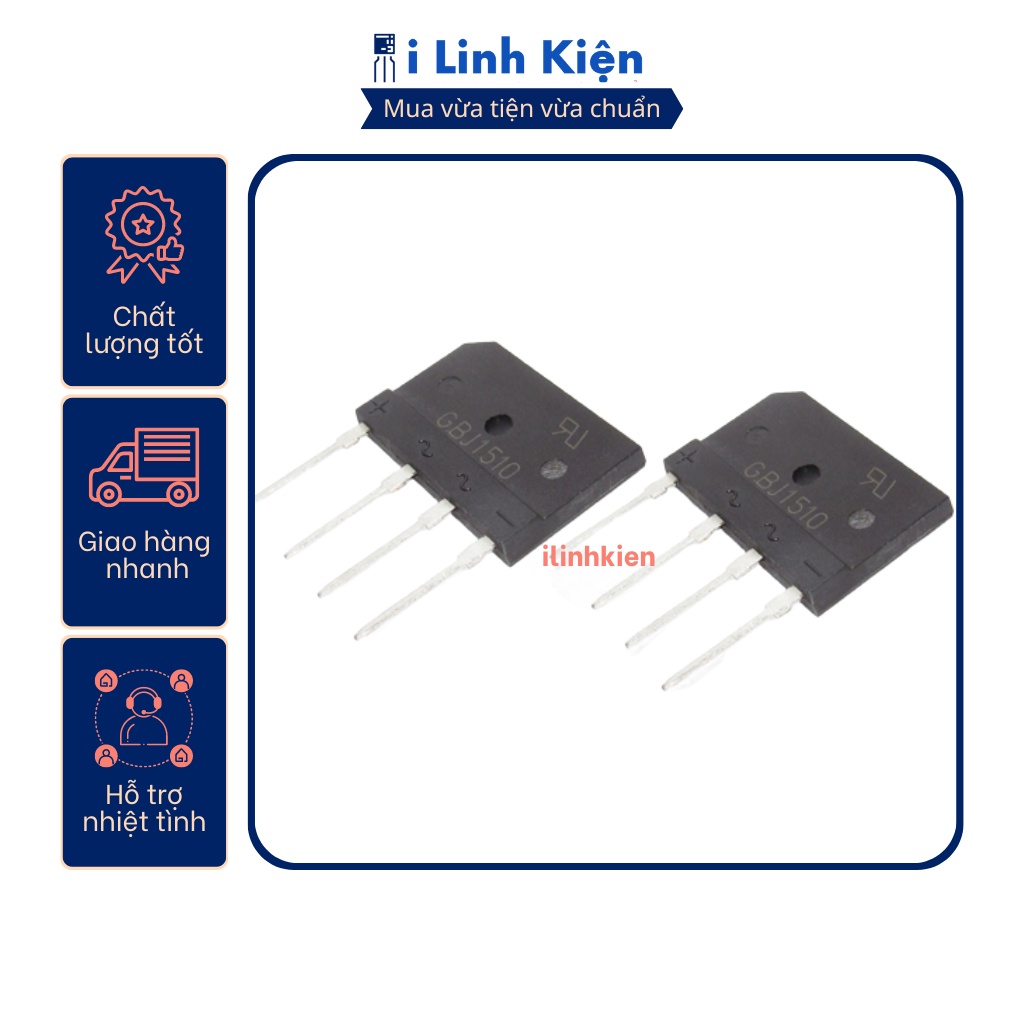 GBJ5010 Diode cầu 50A 1000V chính hãng SEB Đài Loan