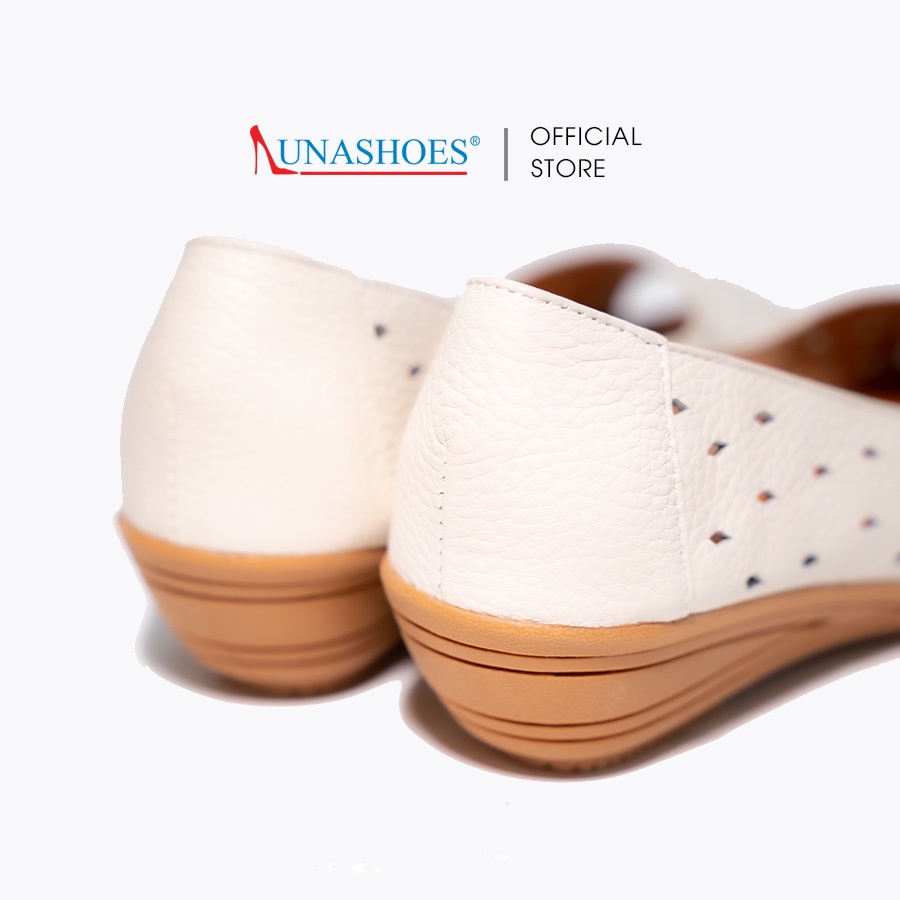 Giày đế xuồng nữ 3p da bò mềm êm chân 💝 Lunashoes 💝 da bò thật 100% bảo hành 2 năm