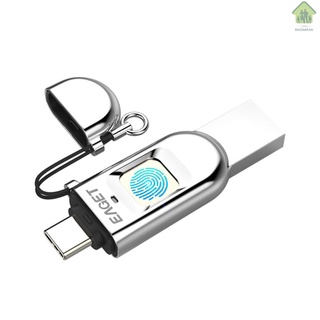 Ổ Đĩa Usb Xm Eaget Fu68 64gb Type-C Usb 3.0 Hai Cổng Bằng Kim Loại Cho Điện Thoại / Máy Tính