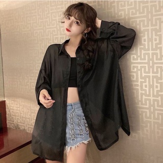 Áo Sơ Mi Trắng Mỏng Khoác Ngoài