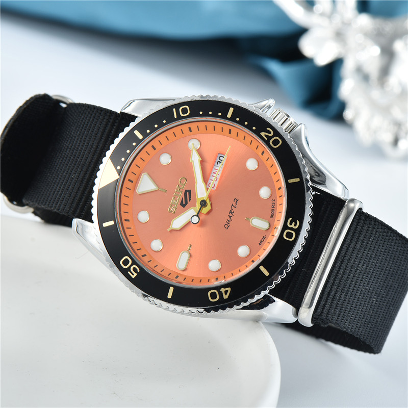 Seiko Đồng Hồ Nam Dây Nylon Màu Đen