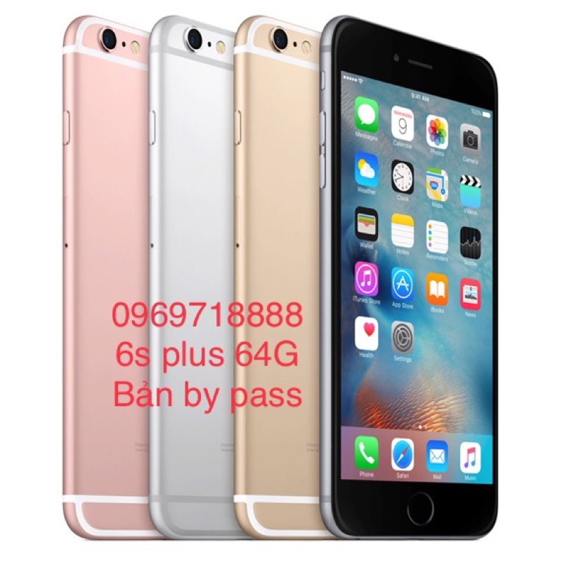 Điện Thoại  Apple Iphone 6s plus ( 2GB/64GB ). Bản bypass  ( có  icloud ẩn ) Hàng chính hãng, like new  đẹp 90-95%.