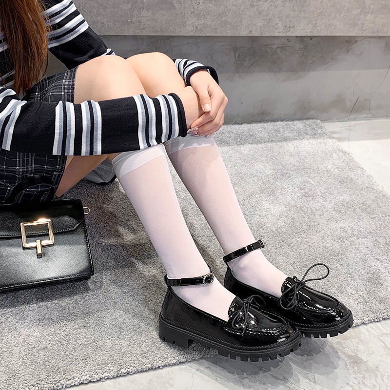 Giày Búp Bê LOLITA Oxford Nữ Da Bóng, Da Lì Phong Cách Ulzzang Hàn Quốc, Đi Chơi Đi Làm, Có Dây Quai Tháo Rời