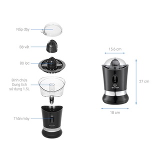 Máy vắt cam Sharp EJ-J850-BK - Hàng chính hãng