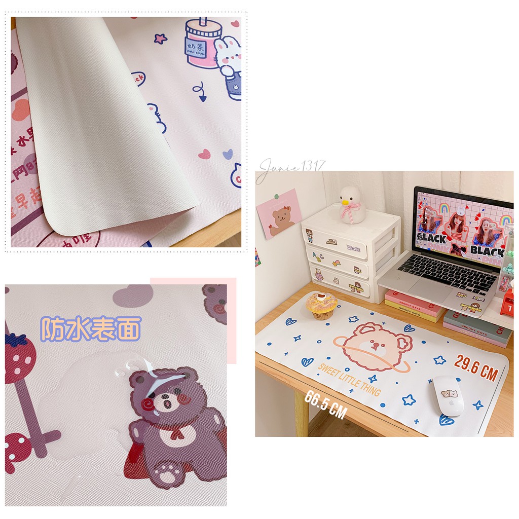 Miếng lót chuột chống thấm nước cỡ lớn - Lót bàn phím máy tính trang trí bàn học | J004 🌿 Junie 1317 🌿