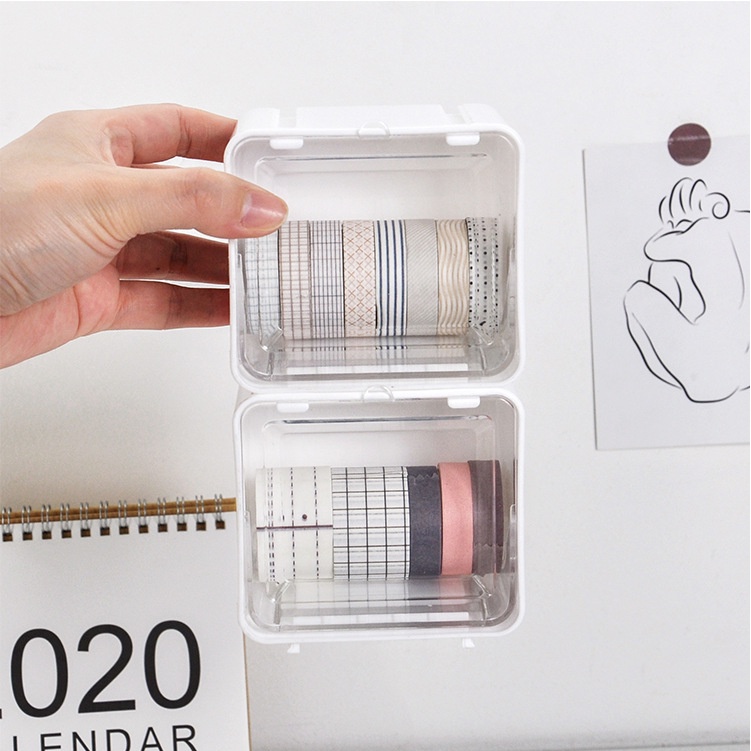 Hộp Đựng Băng Keo Mini Trong Suốt Để Bàn Tiện Dụng