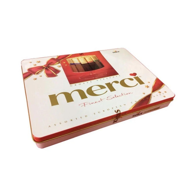 Hộp sôcôla hỗn hợp Merci Finest Selection hộp thiếc 500g