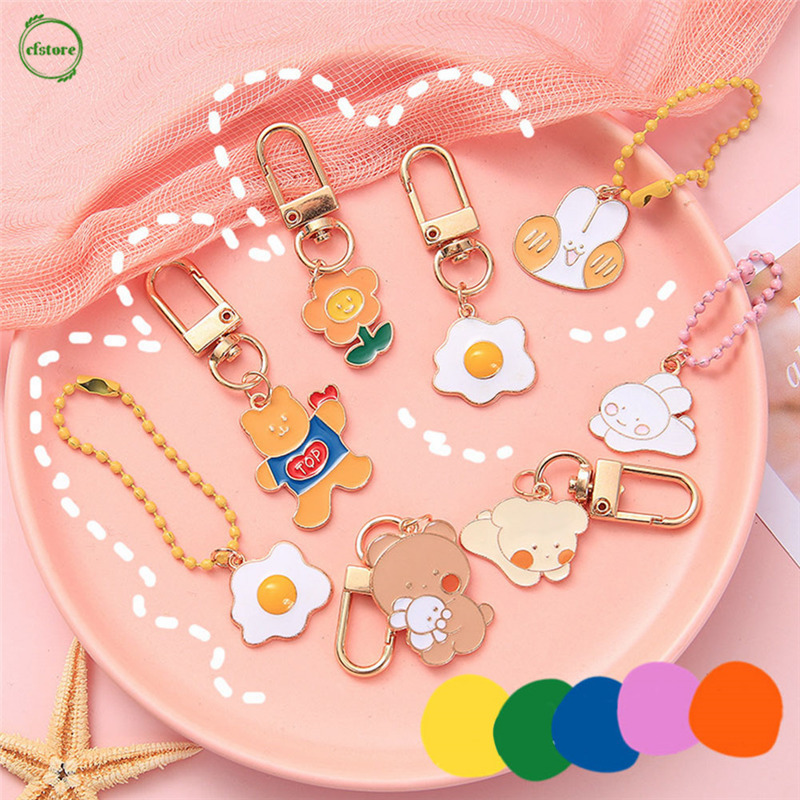 Móc khóa kim loại hình động vật đáng yêu