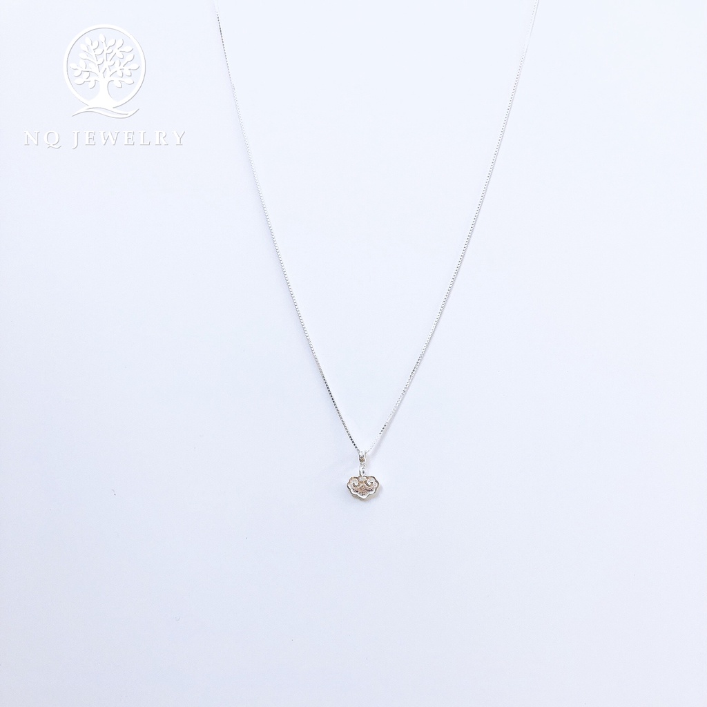 Charm bạc mặt khóa như ý treo - Ngọc Quý