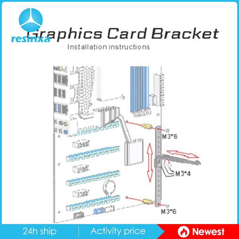 Giá Đỡ Card Đồ Họa Máy Tính GPU Có Thể Điều Chỉnh Không Cần Vít Chống Trầy Xước Đệm Màu Đen Cho Bo Mạch Chủ ATX