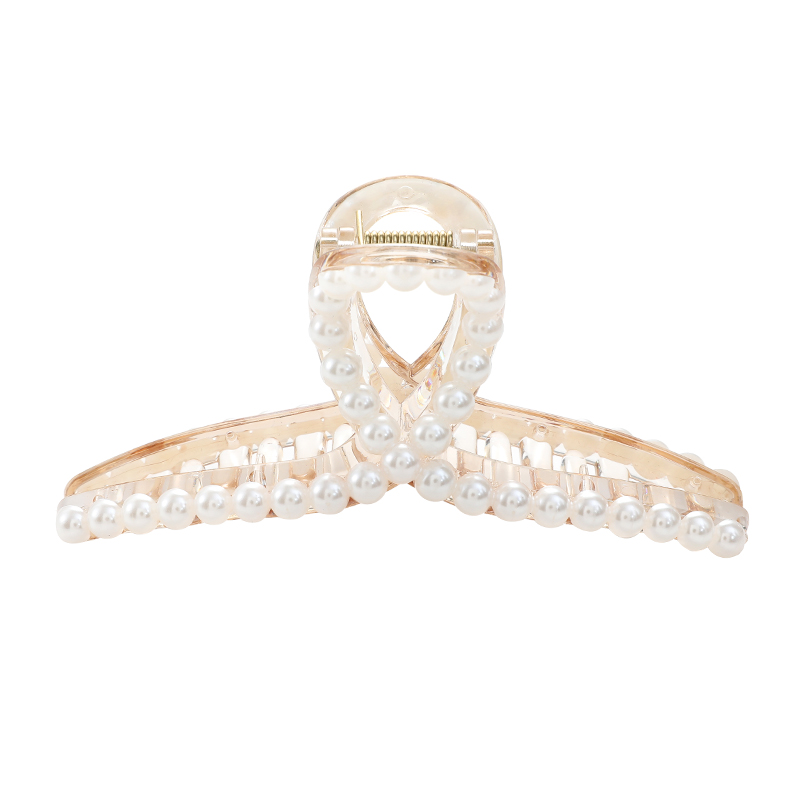 Kẹp Tóc Đính Ngọc Trai Thiết Kế Lưng Độc Đáo Phong Cách Hàn Quốc Cao Cấp