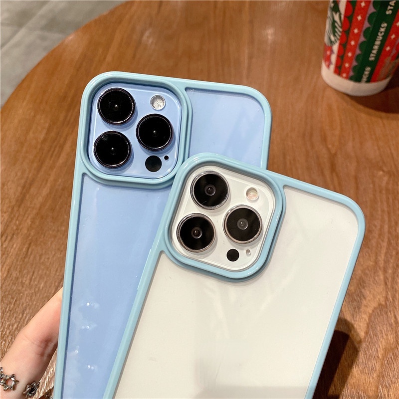 Ốp điện thoại silicone chống sốc trong suốt cao cấp thích hợp cho IPHONE 13 12 11PRO MAX X XS XR XSMAX 7 8 PLUS SE2020